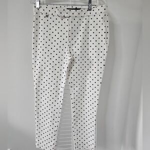 Ralph Lauren White and Black Polka Dot Trousers